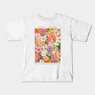 Abstract Flower Market Illustration 27 Kids T-Shirt